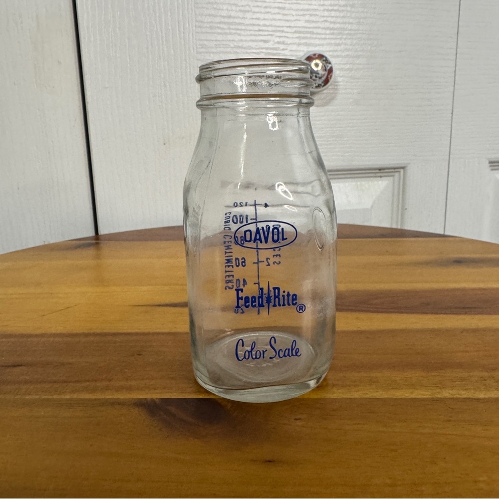 Davol feed rite‎ color scale 4 oz glass baby bottle